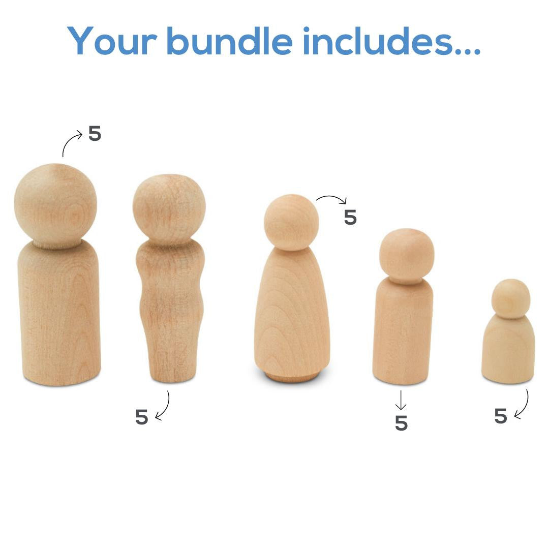Peg Doll Bundle – Woodpeckers Crafts