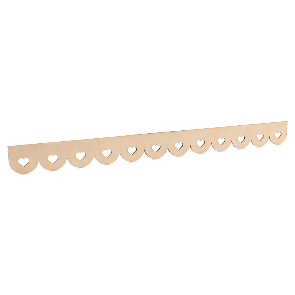 Scalloped Shelf Edge Trim, Heart Design