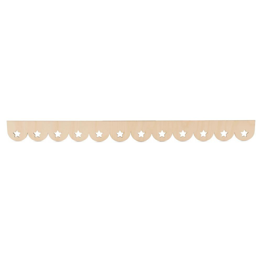  Scalloped Shelf Edge Trim, Star Design 