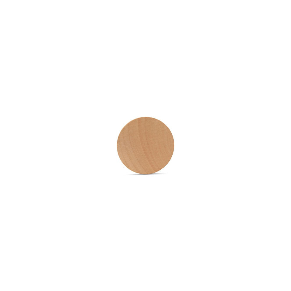 1-1/2" Wood Disc, 1/8" Thickness