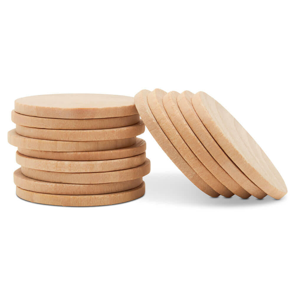 1-1/2" Wood Disc, 1/8" Thickness