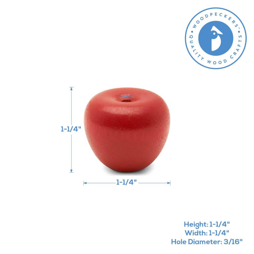 Woodpeckers Crafts 1-3/8" Crab Apple, red 