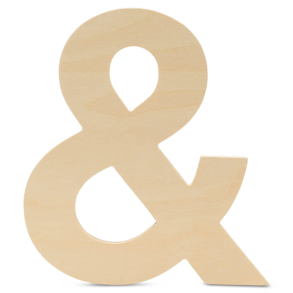 12" Wood Ampersand Cutout