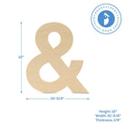 Woodpeckers Crafts 12" Wood Ampersand Cutout 