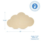 Woodpeckers Crafts 12" Wood Cloud Cutout, 12" x 7.5" x 1/4" 