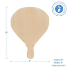Woodpeckers Crafts 12" Wood Hot Air Balloon Cutout, 12" x 9" x 1/4" 