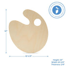 Woodpeckers Crafts 12" Wood Paint Palette Cutout, 12" x 12-1/4" x 1/4" 