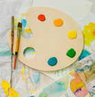 Woodpeckers Crafts 12" Wood Paint Palette Cutout, 12" x 12-1/4" x 1/4" 