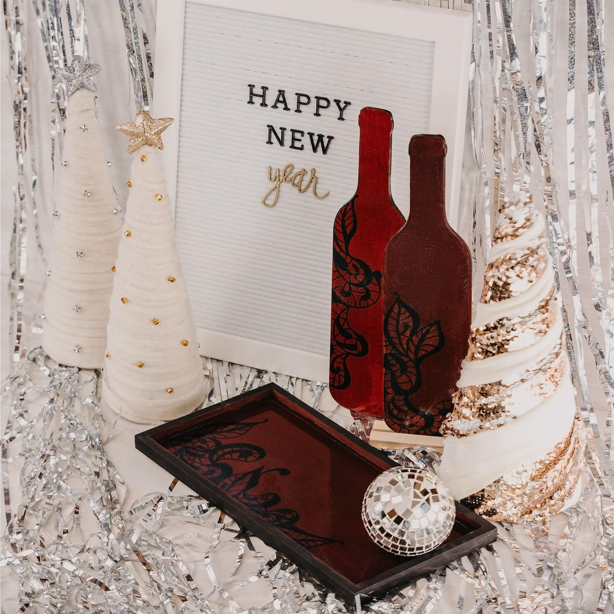 12" Wood Wine Bottle Cutout