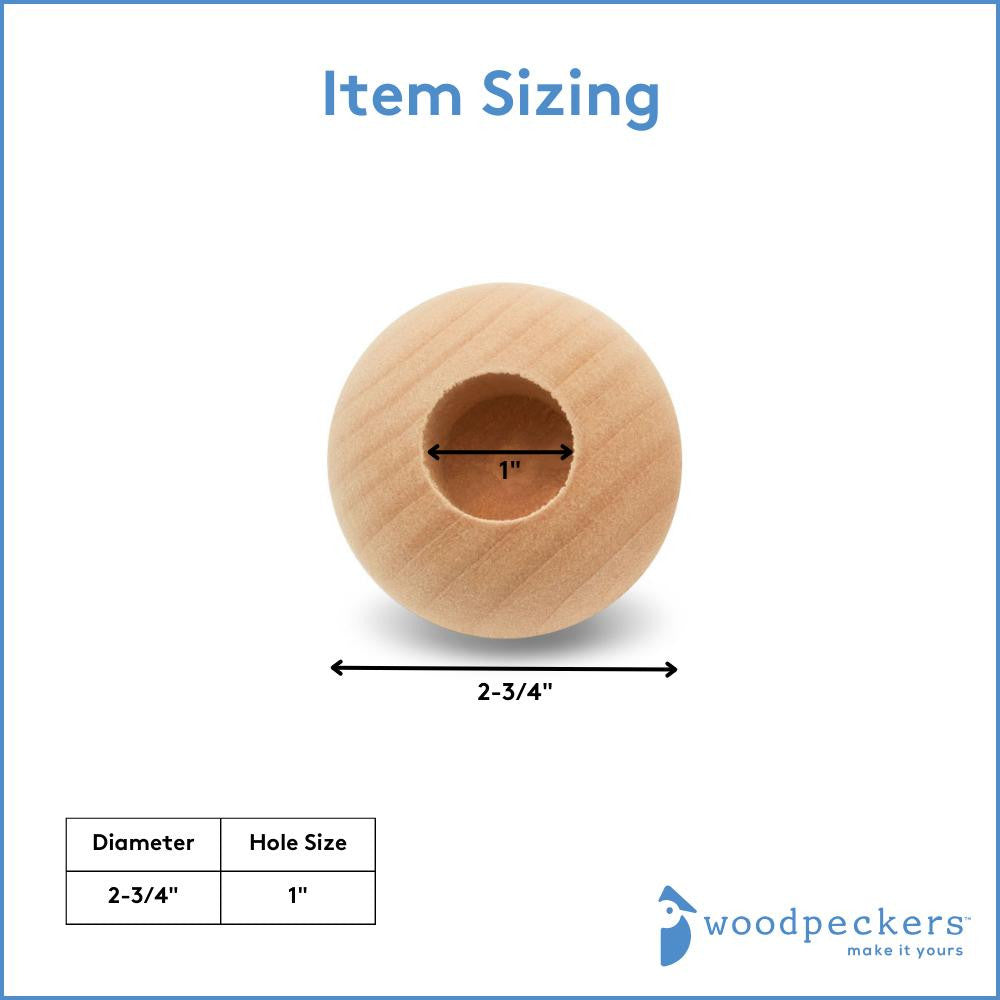 2-3/4" Dowel Cap, 1" Hole