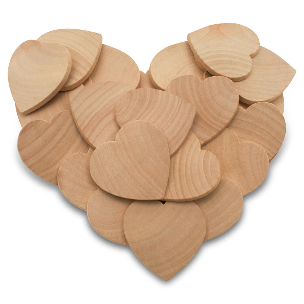 Small Wooden Hearts 2”, 3/16” Thick | Woodpeckers Crafts