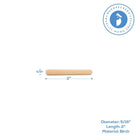 Woodpeckers Crafts 2" x 5/16" Fluted Dowel Pin 