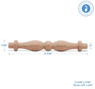 Woodpeckers Crafts 3-1/2" Oak Spindle 