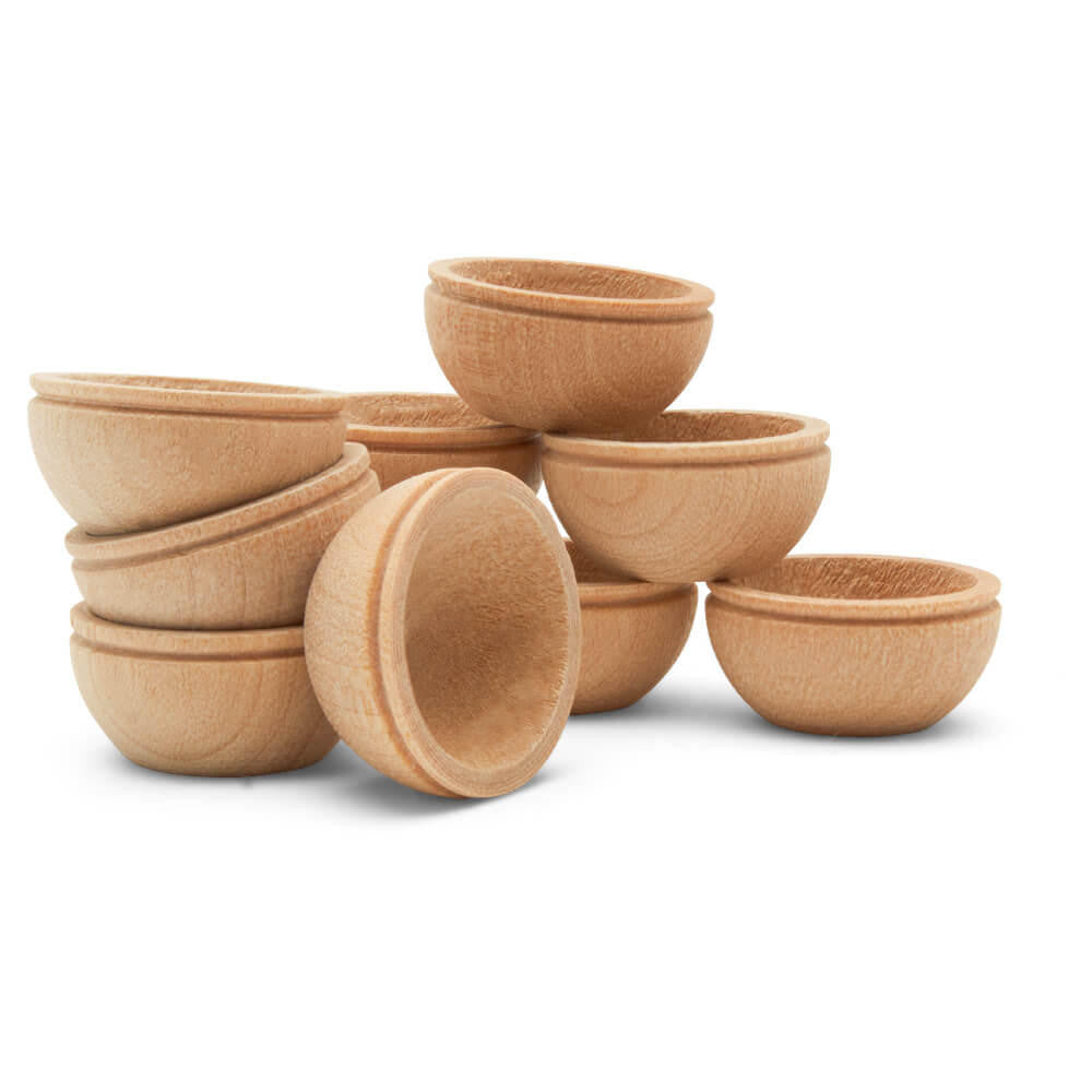 3/4" Wooden Miniature Bowl