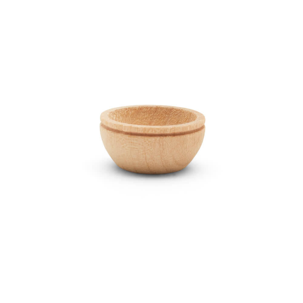 3/4" Wooden Miniature Bowl