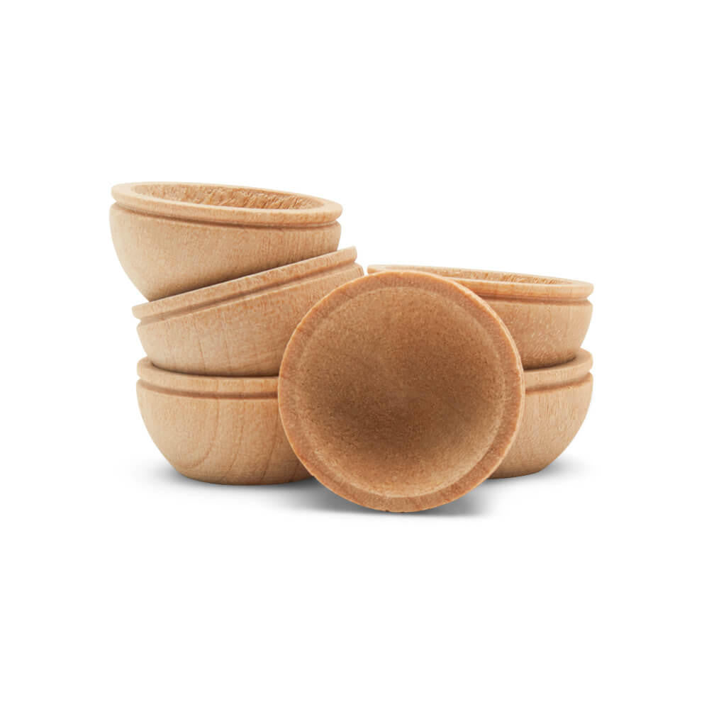 3/4" Wooden Miniature Bowl