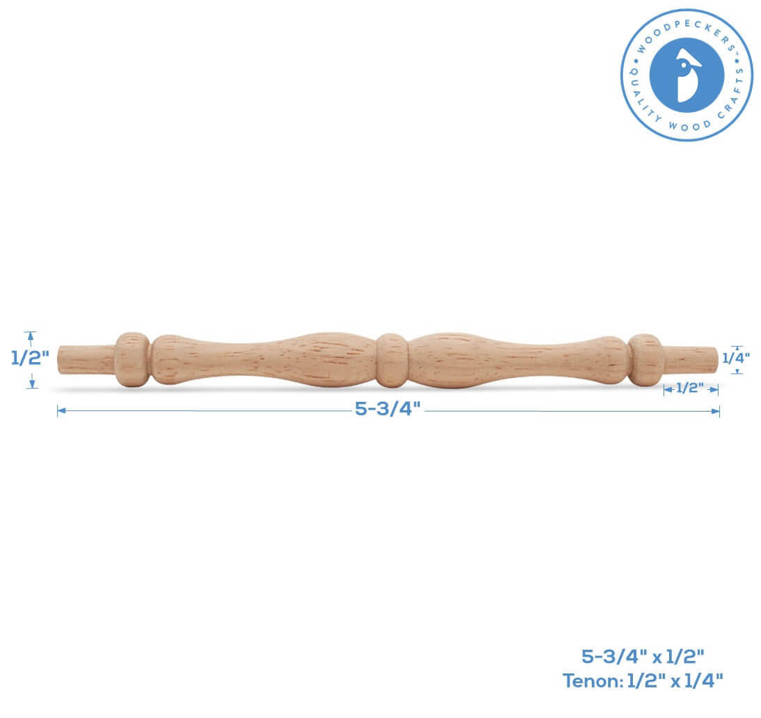 Woodpeckers Crafts 5-3/4"  Oak Spindle 