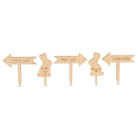 Woodpeckers Crafts 5-Piece Easter Hunt Sign Kit with Bunny & Arrow Stakes