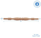 Woodpeckers Crafts 9" Oak Spindle 