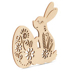 Woodpeckers Crafts Bunny Holding an Egg Cutout (with Laser Cut Flower Detail)