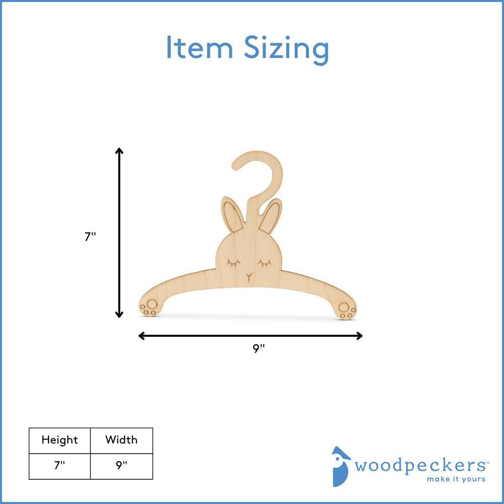 Woodpeckers Crafts Bunny -Themed Baby Hangers 