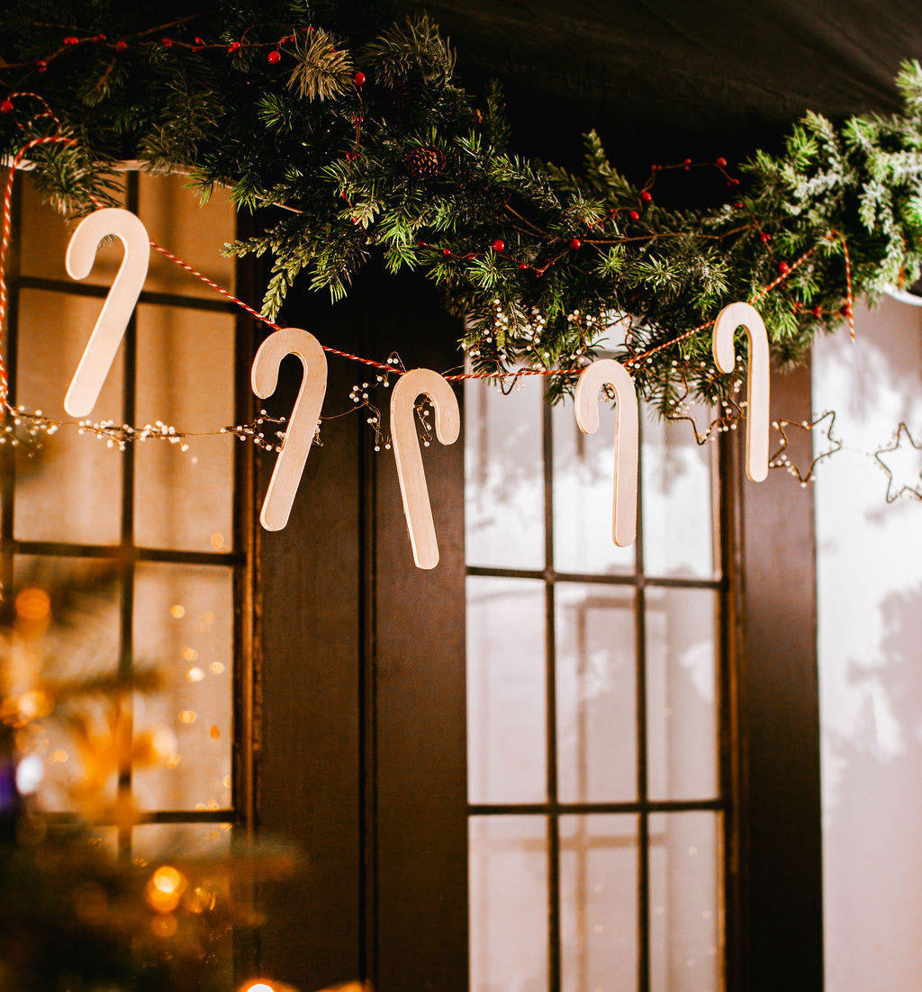 Woodpeckers Crafts Candy Cane Cutout Small  6"L x 2.5"W 