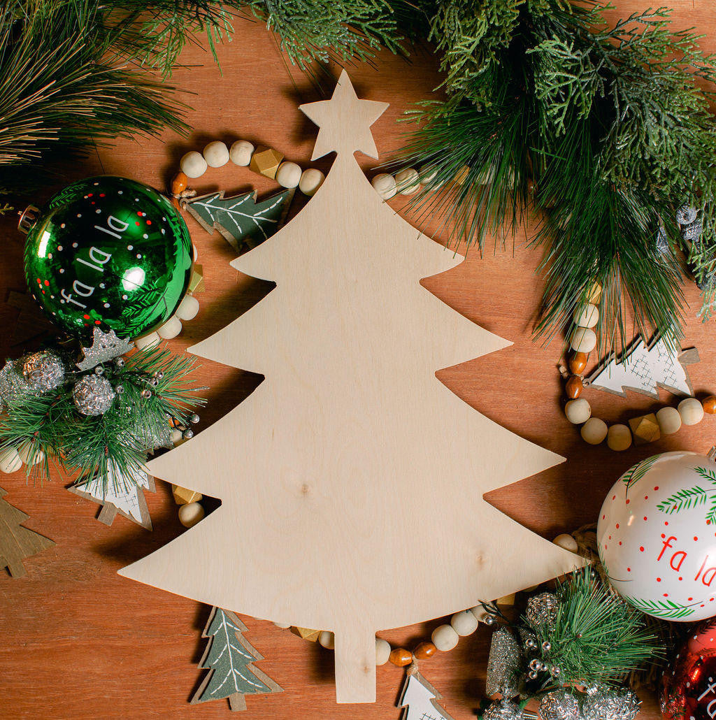 Woodpeckers Crafts Christmas Tree With Star Cutout Jumbo 18" x 16.5" 