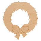 Woodpeckers Crafts Christmas Wreath Cutout with Bow