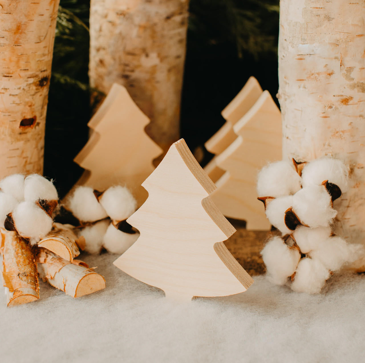 Woodpeckers Crafts Chunky Christmas Tree Cutout 