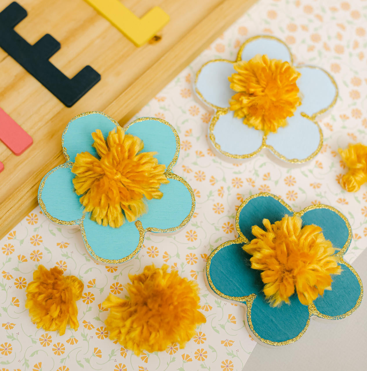 Woodpeckers Crafts Chunky Flower Cutout 