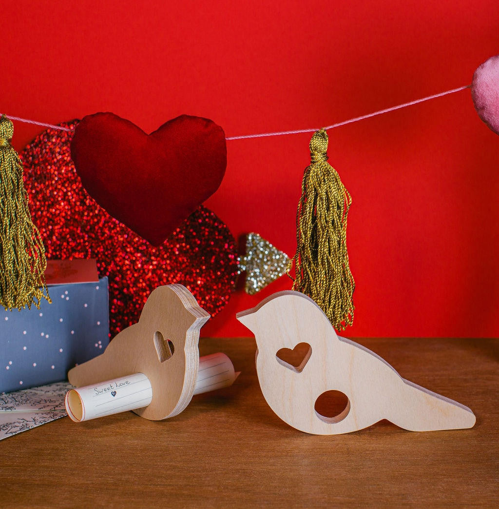 Woodpeckers Crafts Chunky Love Bird Note Holder Cutout 
