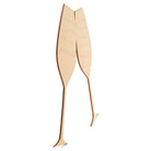 Woodpeckers Crafts Clinking Champagne Glasses Cutout