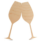 Woodpeckers Crafts Clinking Champagne Glasses Cutout