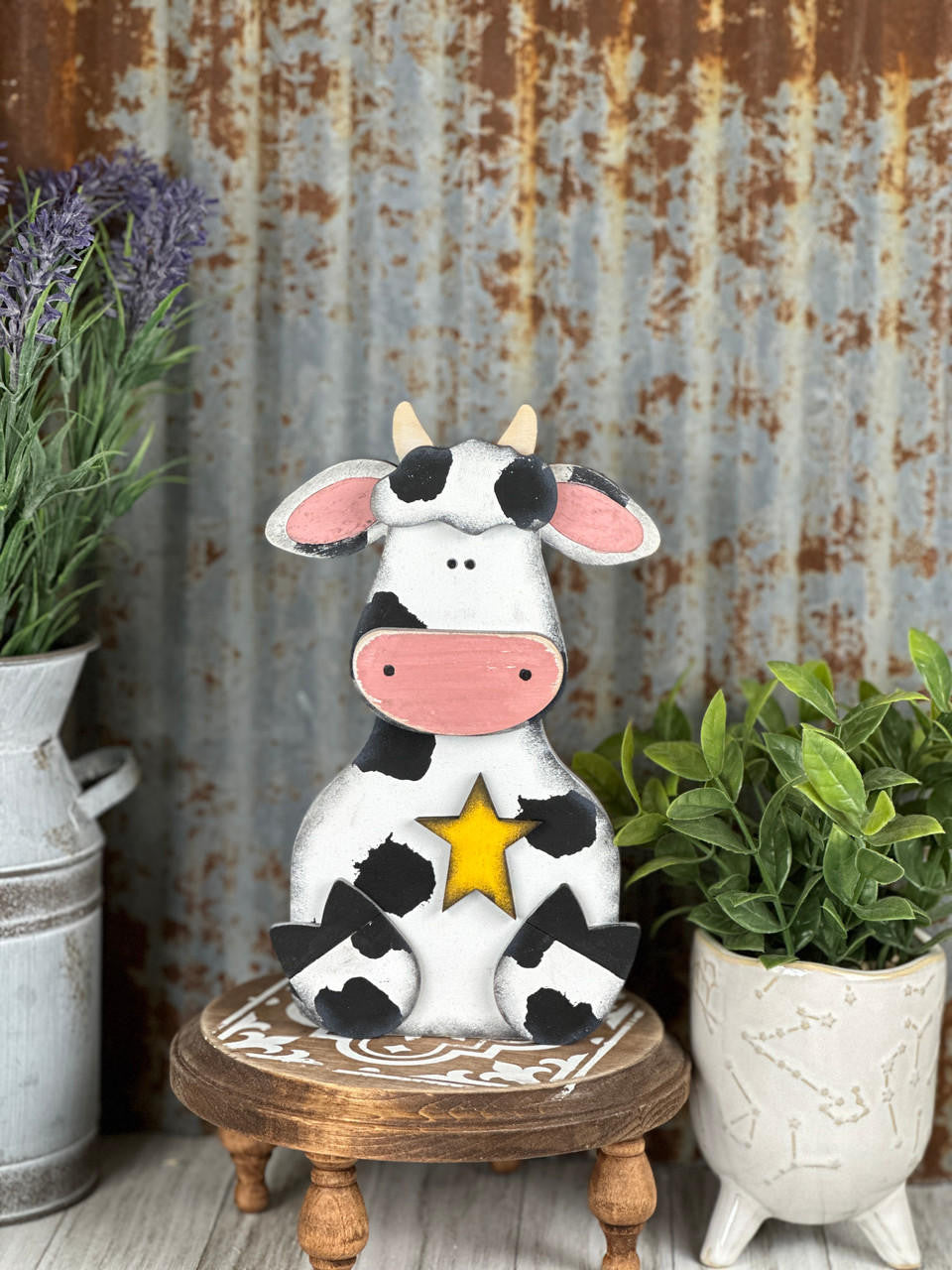 Woodpeckers Crafts Cow shelf sitter by Pickitz 
