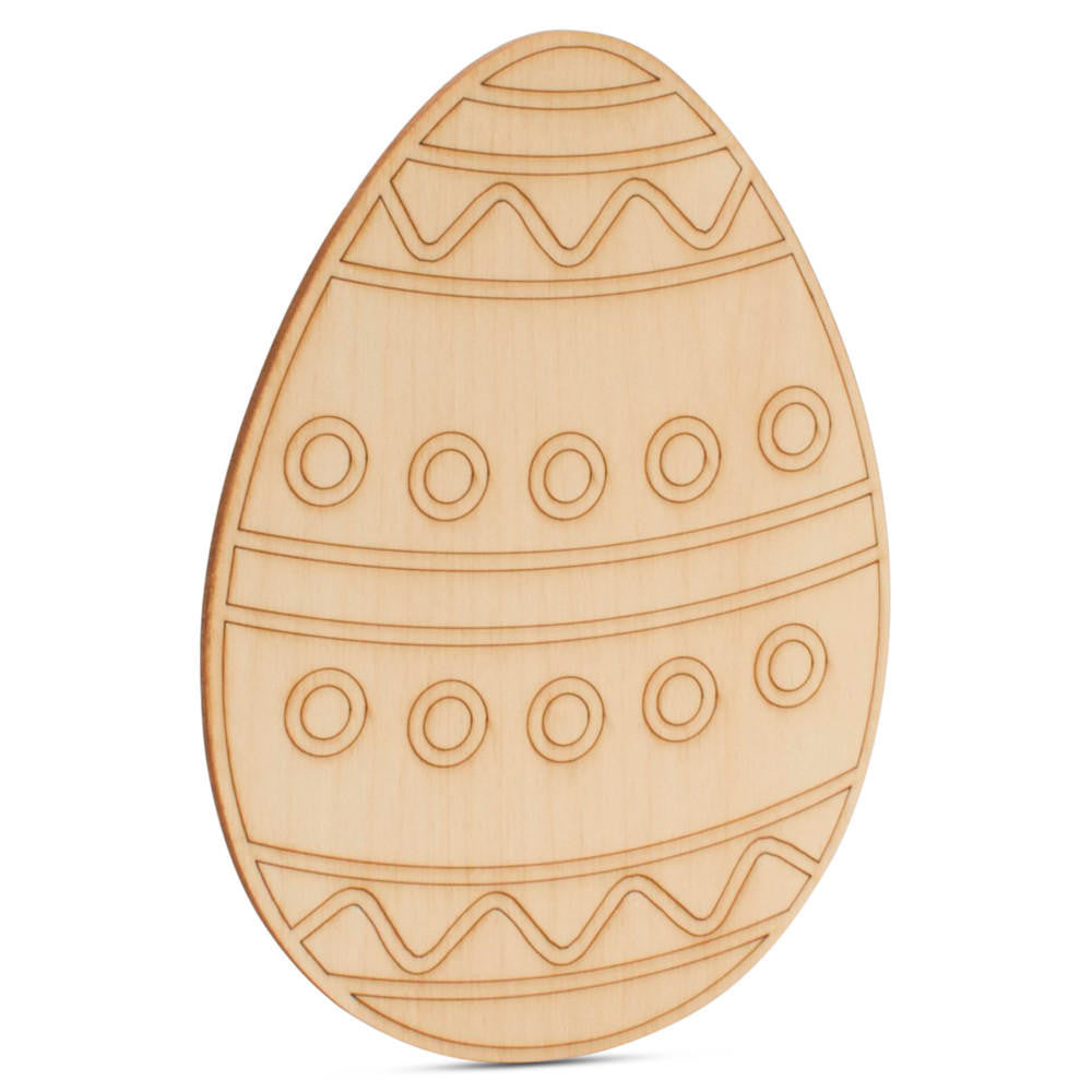 7" Easter Egg with Boho Etched Pattern
