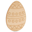 Woodpeckers Crafts Easter Egg with Boho Etched Pattern