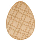 Woodpeckers Crafts Easter Egg with Plaid Etched Pattern