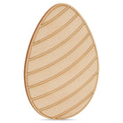 Woodpeckers Crafts Easter Egg with Striped Etched Pattern