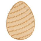 Woodpeckers Crafts Easter Egg with Striped Etched Pattern