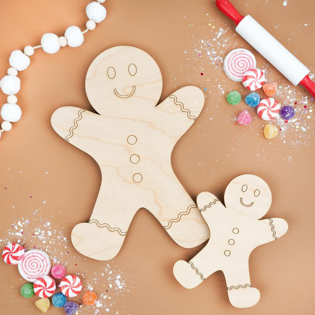 10" Gingerbread Man Cutout with “Icing”
