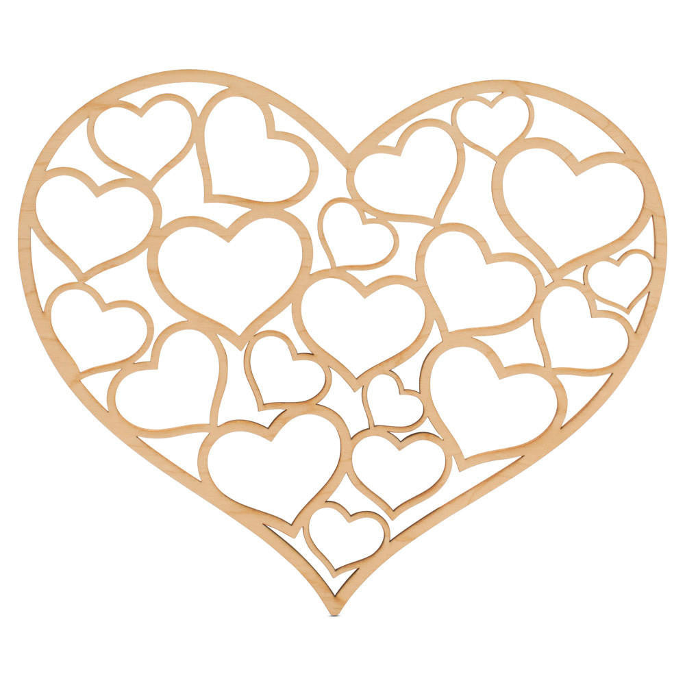 23" Hearts Cutout with Heart Detail