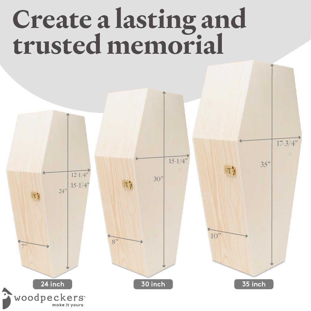 Woodpeckers Crafts Large Wooden Coffins 