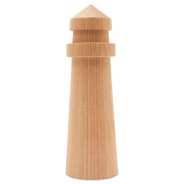 Medium Wooden Lighthouse, 5” | Woodpeckers Crafts
