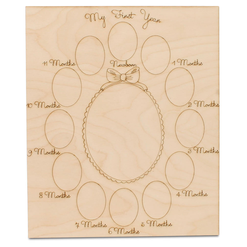 12-Month Milestone Picture Frame, Wood | Woodpeckers Crafts