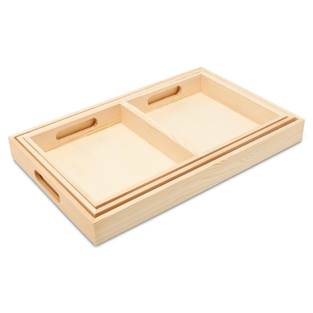 Nested Tray Fixture Nesting Trays with Cutouts Handles, Assorted Sizes, Set of 4 ...