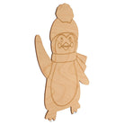 Woodpeckers Crafts Penguin Cutout with Winter Hat