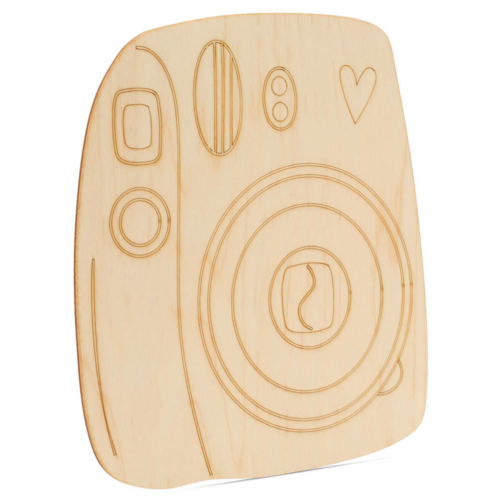 8" Polaroid Camera Cutout with Detail