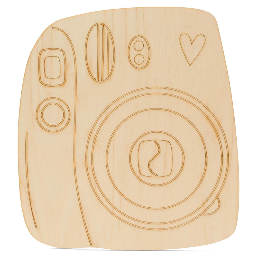 6" Polaroid Camera Cutout with Detail