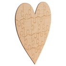 Woodpeckers Crafts Puzzle Heart Cutout