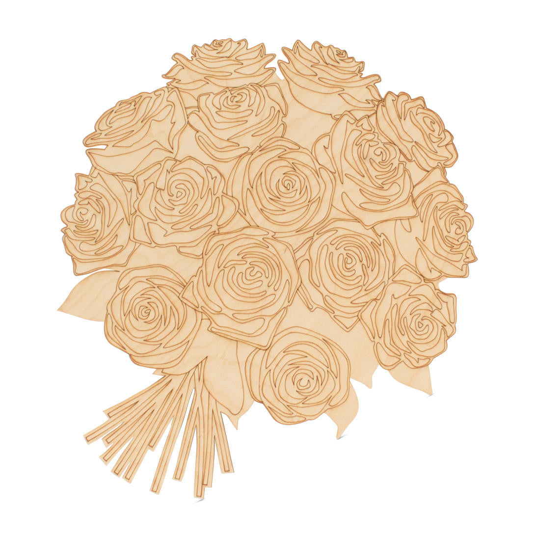 18" Rose Bouquet Cutout
